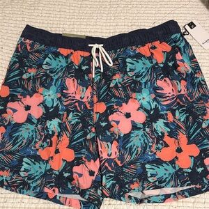 Floral Print Men’s Swim Shorts